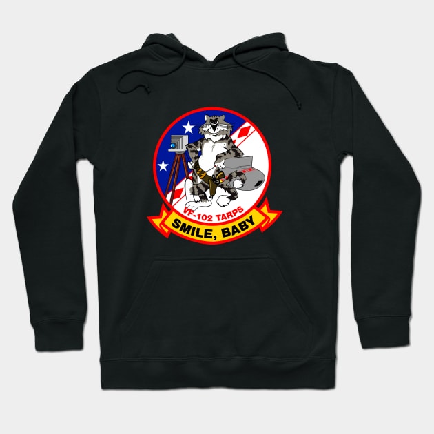 F-14 Tomcat - VF-102 TARPS - Smile, Baby - Clean Style Hoodie by TomcatGypsy